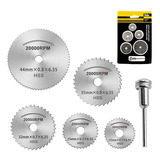 Kit 5 Discos Lâmina Serra Para Micro Retífica Corte Madeira