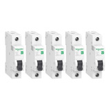Kit 5 Disjuntor Mini Easy9 Termomag Monop 25a Curva C Schnei
