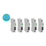 Kit 5 Disjuntor Mini Easy9 Termomag Monop 25a Curva C Schnei