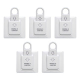 Kit 5 Economizador De Energia Para Hotel Airbnb Pousada Cor Branco