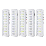 Kit 5 Elgin 48lem30l 2 Modos Potente Econômico Bivolt Luminária De Emergência 30 Leds Bivolt 2w Cor Branco 100v 240v