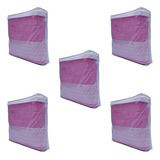 Kit 5 Embalagem Pvc Para Lençol Queen King Toalha Com Zíper