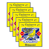 Kit 5 Encordoamento Para Guitarra Giannini