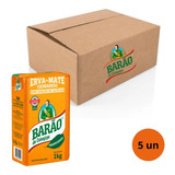 Kit 5 Erva mate Barão De Cotegipe A Vácuo Tradicional 1 kg