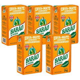 Kit 5 Erva Mate Barão De Cotegipe Tradicional 1kg Vácuo