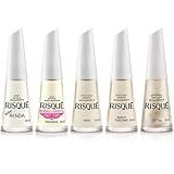Kit 5 Esmaltes Risque Manicure Renda Francesinha