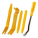 Kit 5 Espátulas Nylon Desmontar Painel Moldura Portas Carros