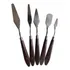 Kit 5 Espátulas P/ Pintura Inox Tela Óleo Acrílica Arte F482 Cor Das Cerdas Não Possui