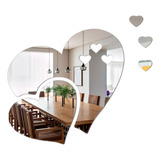 Kit 5 Espelhos Corações Decoração Sala Quarto Decorar
