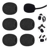 Kit 5 Espumas Protetora Microfone Lapela Headset Filtro