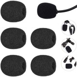 Kit 5 Espumas Protetora Microfone Lapela Headset Filtro