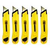 Kit 5 Estiletes Trapezoidal Retrátil Stanley Profissional