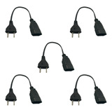 Kit 5 Extensão Prolongador Mini 25cm 2p 10a Paralelo Just On