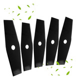 Kit 5 Faca Lâmina Roçadeira 2 Ponta 350mm Furo 1 Polegada