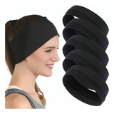 Kit 5 Faixas Headband Anti Suor Cabelo Testa Esporte Corrida