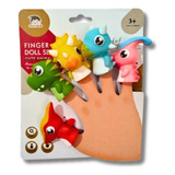 Kit 5 Fantoches De Dedo Dinossauro Dedoche Criança Infantil