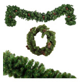 Kit 5 Festão Aramado Luxo 2 70m Decoração Natal 200 Galhos