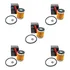 Kit 5 Filtros Óleo Fazer Lander Tenere 250 Wrf 250 Yzf 250