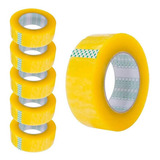 Kit 5 Fita Larga Durex 500m Transparente Embalar Caixa E