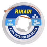 Kit 5 Fita Malha Dessoldadora Hk 120 03 1 5mx2mm Hikari