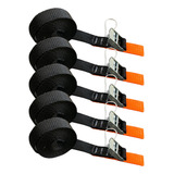 Kit 5 Fita Rack Amarração Carga Mordente Catraca 4 Metros