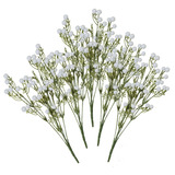 Kit 5 Flores Artificiais Mosquitinho Gipso Branco Para Buquê