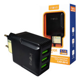 Kit 5 Fonte Carregador Rápido 3 Entradas Usb 5 1a Turbo