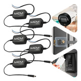 Kit 5 Fontes 12v 1a P4 S Tomada Mcm Garra Com Proteção Cftv