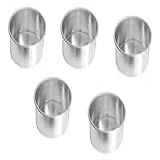 Kit 5 Formas Redondas Para Mini Bolo 10x10cm Em Alumínio