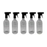 Kit 5 Frasco Pulverizador Borrifador 500ml PRETO