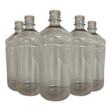 Kit 5 Frasco Transparente 1l Qualidade Premium Plástico Pump
