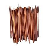 Kit 5 Garfos Para Petisco Grande 22CM Em Madeira Maciça