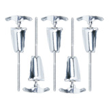 Kit 5 Garra Para Aro De Bumbo Bateria Parafuso Borboleta