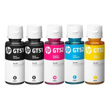 Kit 5 Garrafa De Tinta Gt51