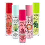 Kit 5 Gloss Lip Oil Hidratante Labial C Vitamina E Safira Acabamento Brilhante Cor Incolor
