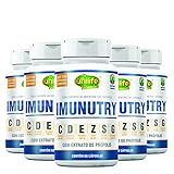 Kit 5 Imunutry Zinco Selênio Glutamina Própolis E Vitaminas C D E E Unilife 60 Cápsulas