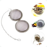 Kit 5 Infusor Para Chá Mini Peneira Inox Coador Ervas Sache