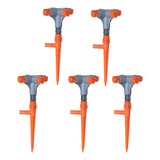 Kit 5 Irrigador Giratório De Jardim Gramado Tipo Espiga 26cm Cor Laranja