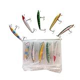 Kit 5 Isca Artificial Meia Agua Tucunaré Traíra Com Anzol Isca Rígida 10Cm Colorida Marca Yourtech