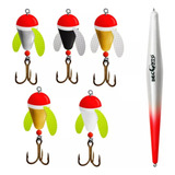 Kit 5 Isca Spinner Varejeira N 3 Boia De Arremesso Deconto