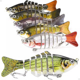 Kit 5 Iscas Artificiais Articuladas Lambari Para Pesca Movimento Realista Estojo Incluso Tamanho 10cm E Peso De 15 3g Marca Lorben