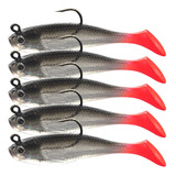 Kit 5 Iscas Artificial Silicone Lambari Barato Soft Promoção