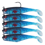 Kit 5 Iscas Artificial Silicone Lambari Soft Fish Promoção
