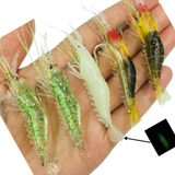Kit 5 Iscas Camarão Artificiais Robalo Tucunaré Corvina Cor Foto