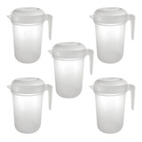 Kit 5 Jarras De Suco Água 4l Graduada Atacado Hotel Pousada