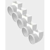 Kit 5 Joelho Para Calha 100mm Transição Retangular
