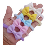 Kit 5 Laços Para Bebê Na Faixinha Rn