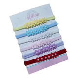 Kit 5 Laços Para Cabelo Bebê Rn Menina Meia Seda Slim La09