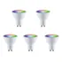 Kit 5 Lâmpada Dicroica Led Wifi Smart Rgb 5w Alexa Google