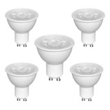 Kit 5 Lâmpada Led 4w Dicroica Mr16 Gu10 Branco Neutro 4000k Luz Branco neutro Bivolt